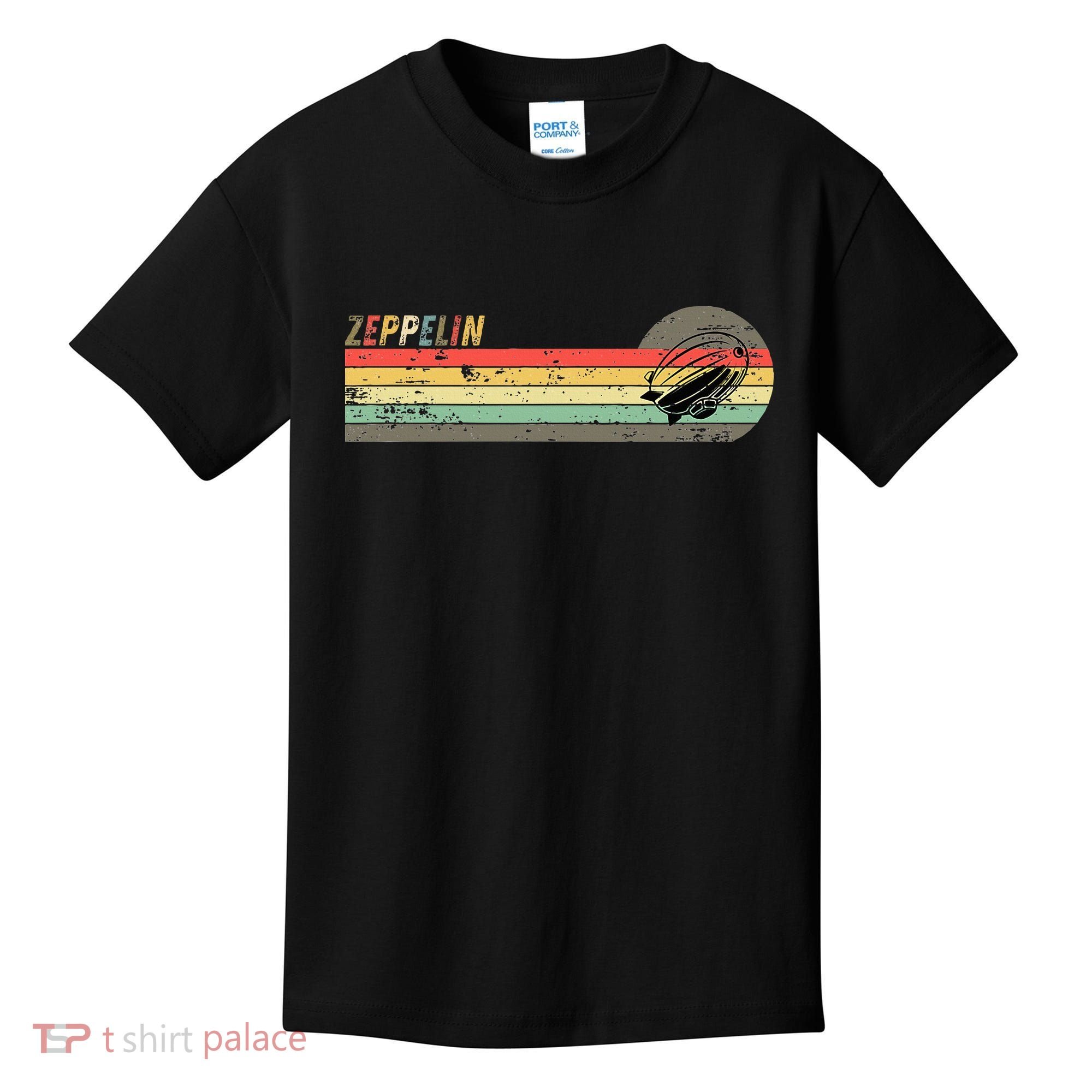 Retro Zeppelin 70s 80s Dirigible Kids T-Shirt