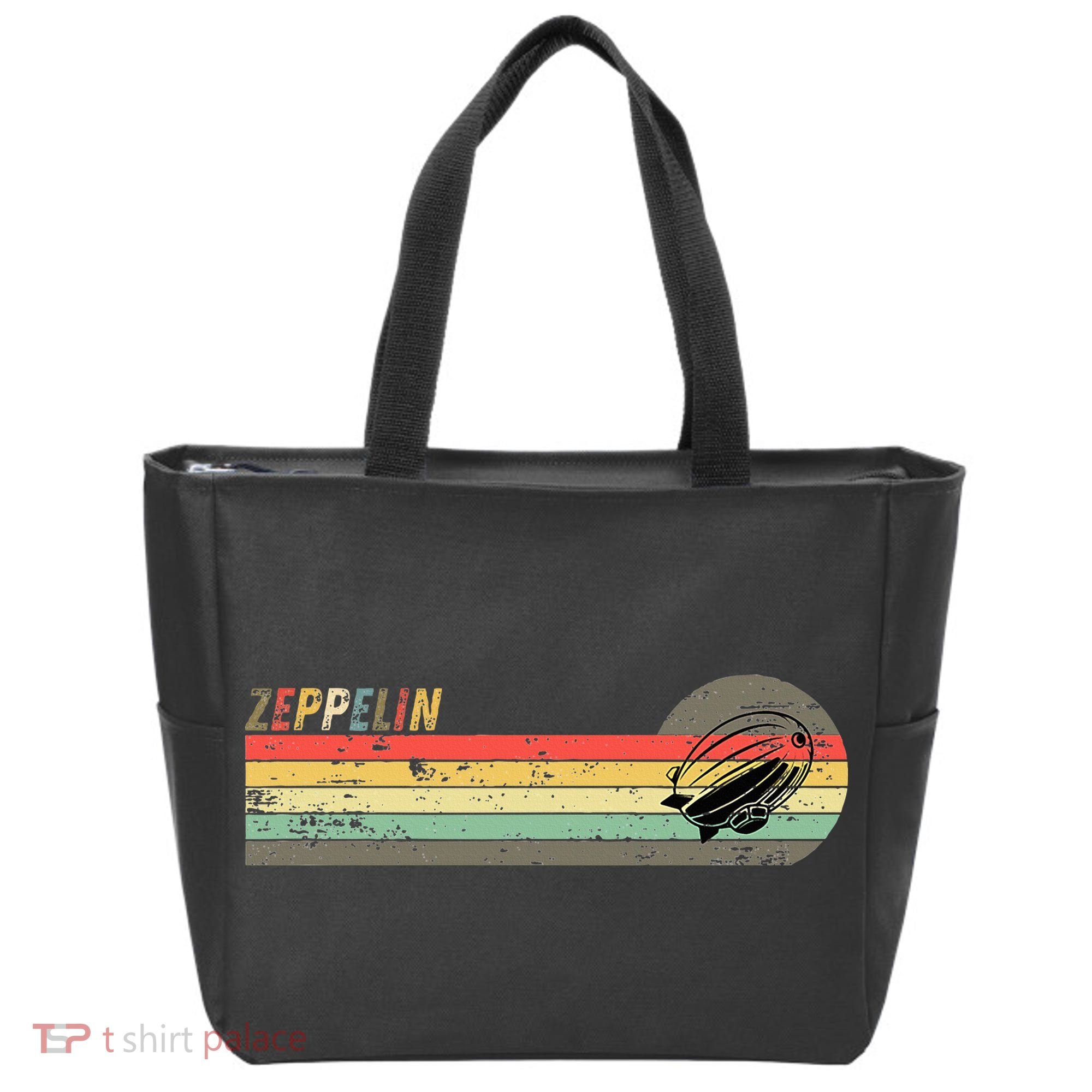 Retro Zeppelin 70s 80s Dirigible Tote Bag