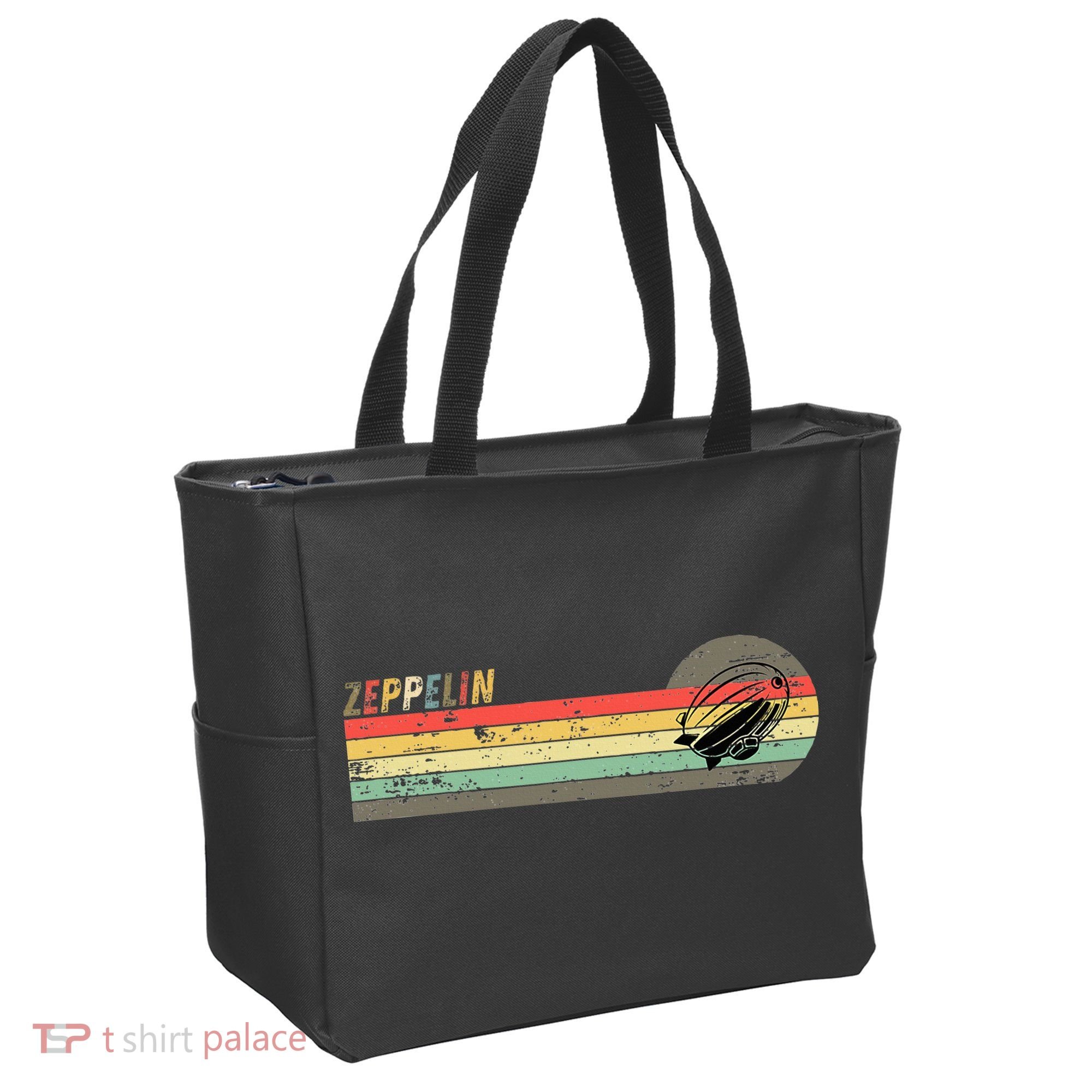 Retro Zeppelin 70s 80s Dirigible Tote Bag