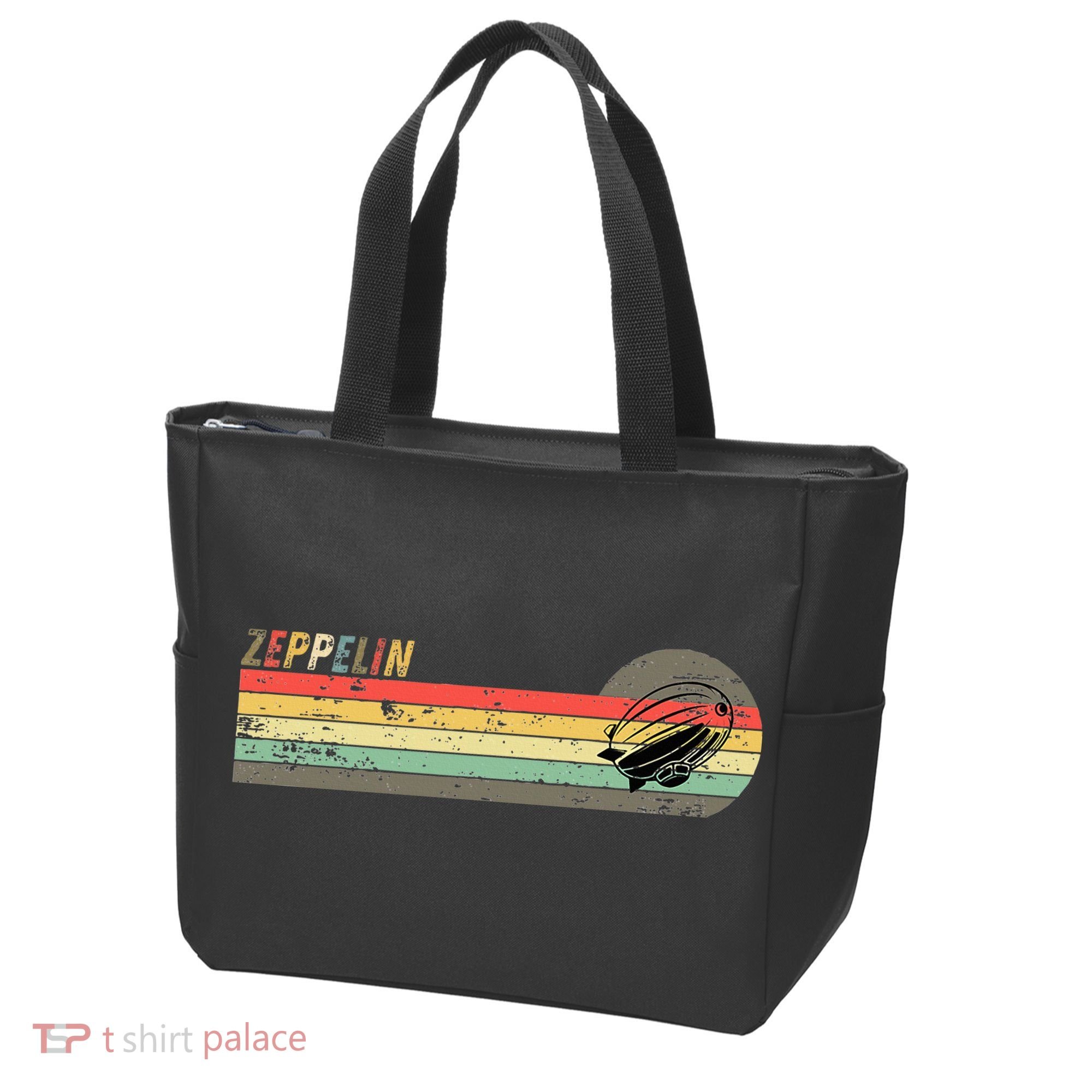 Retro Zeppelin 70s 80s Dirigible Tote Bag