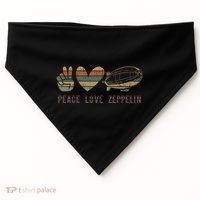Retro Zeppelin 70s Dirigible Blimp Airship Zepelin USA-Made Doggie Bandana thumb 0