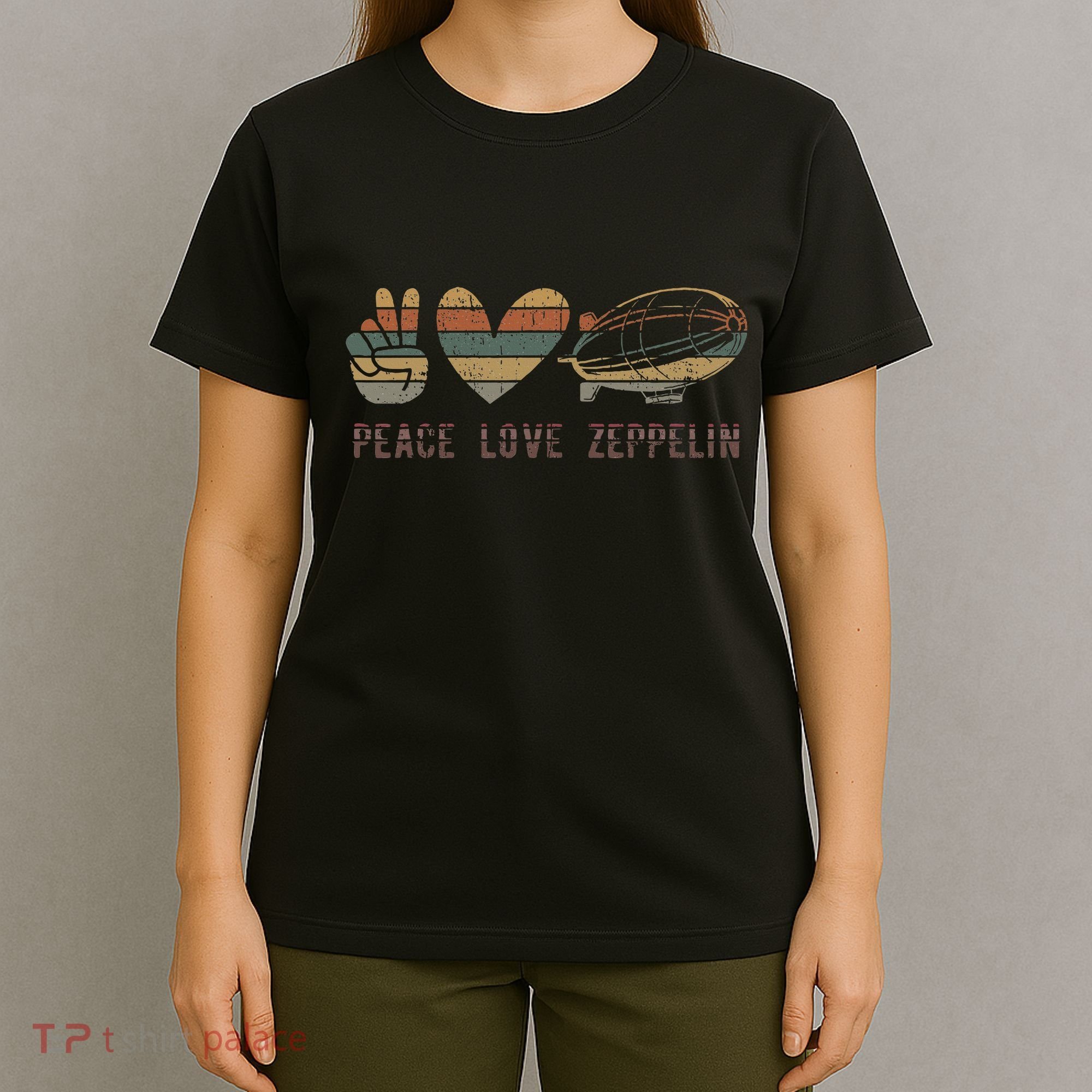 Retro Zeppelin 70s Dirigible Blimp Airship Zepelin T-Shirt