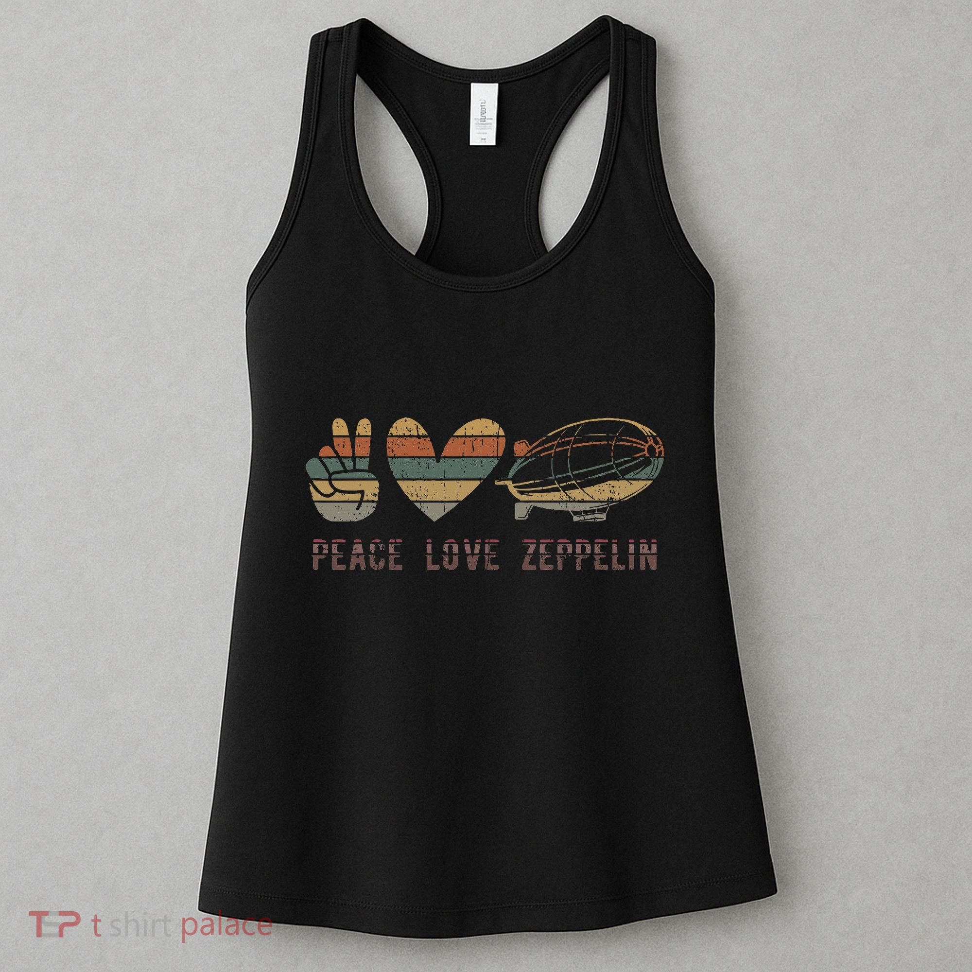 Retro Zeppelin 70s Dirigible Blimp Airship Zepelin Women's Tank Top