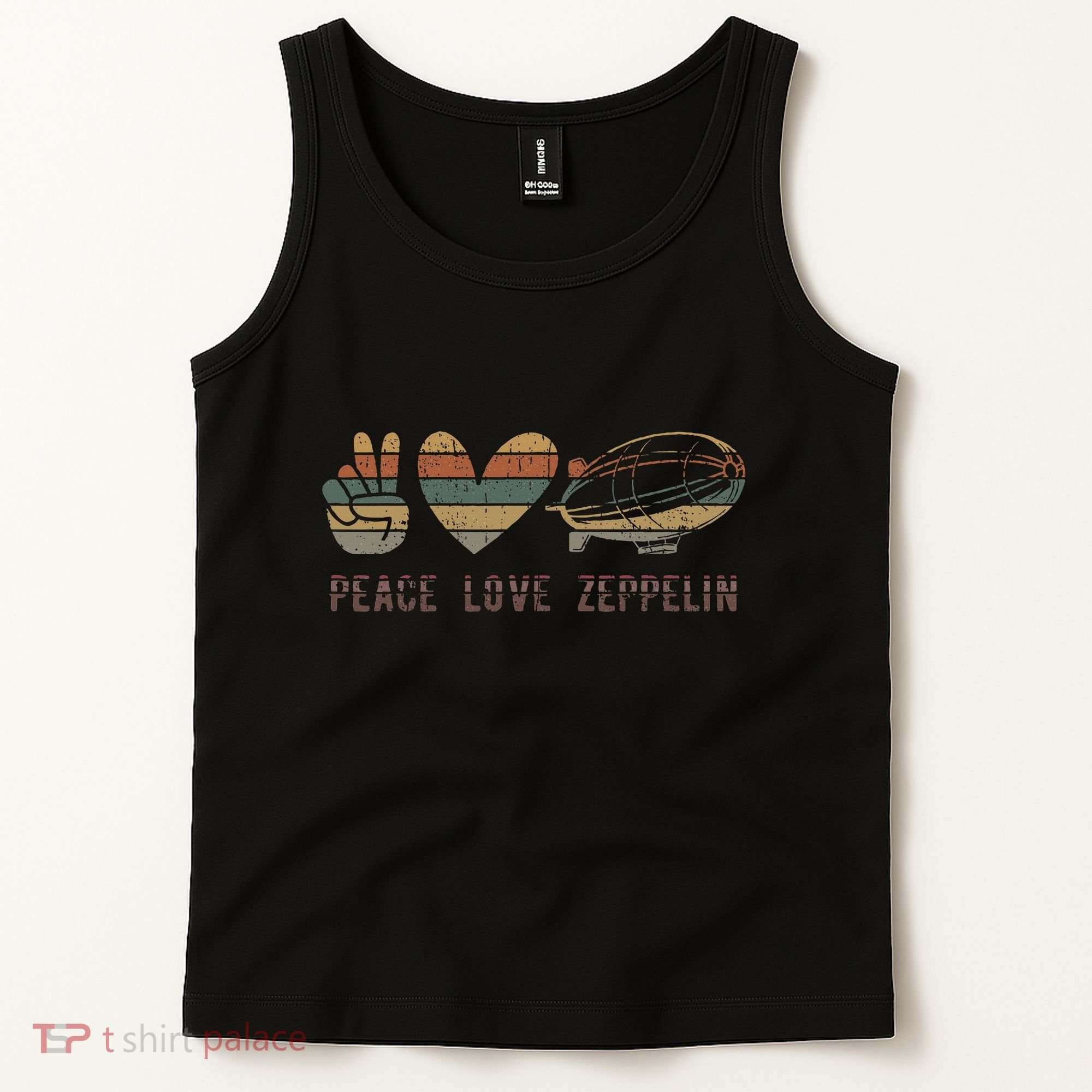 Retro Zeppelin 70s Dirigible Blimp Airship Zepelin Tank Top