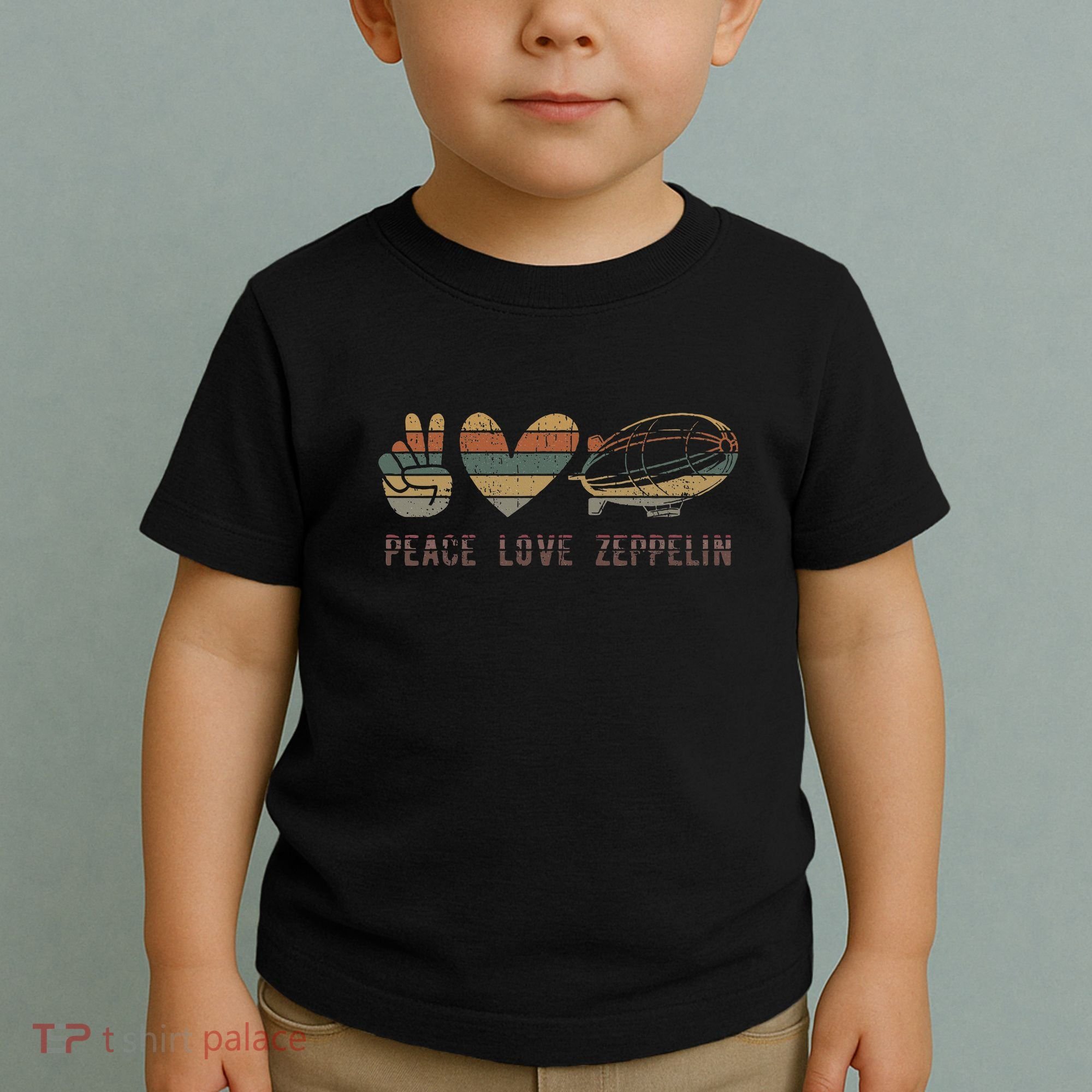Retro Zeppelin 70s Dirigible Blimp Airship Zepelin Toddler T-Shirt