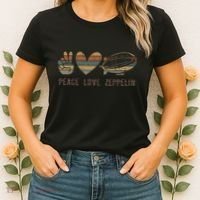 Retro Zeppelin 70s Dirigible Blimp Airship Zepelin Women's T-Shirt thumb 2
