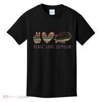 Retro Zeppelin 70s Dirigible Blimp Airship Zepelin Kids T-Shirt thumb 0