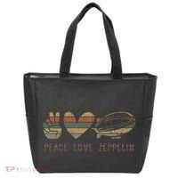 Retro Zeppelin 70s Dirigible Blimp Airship Zepelin Tote Bag thumb 0