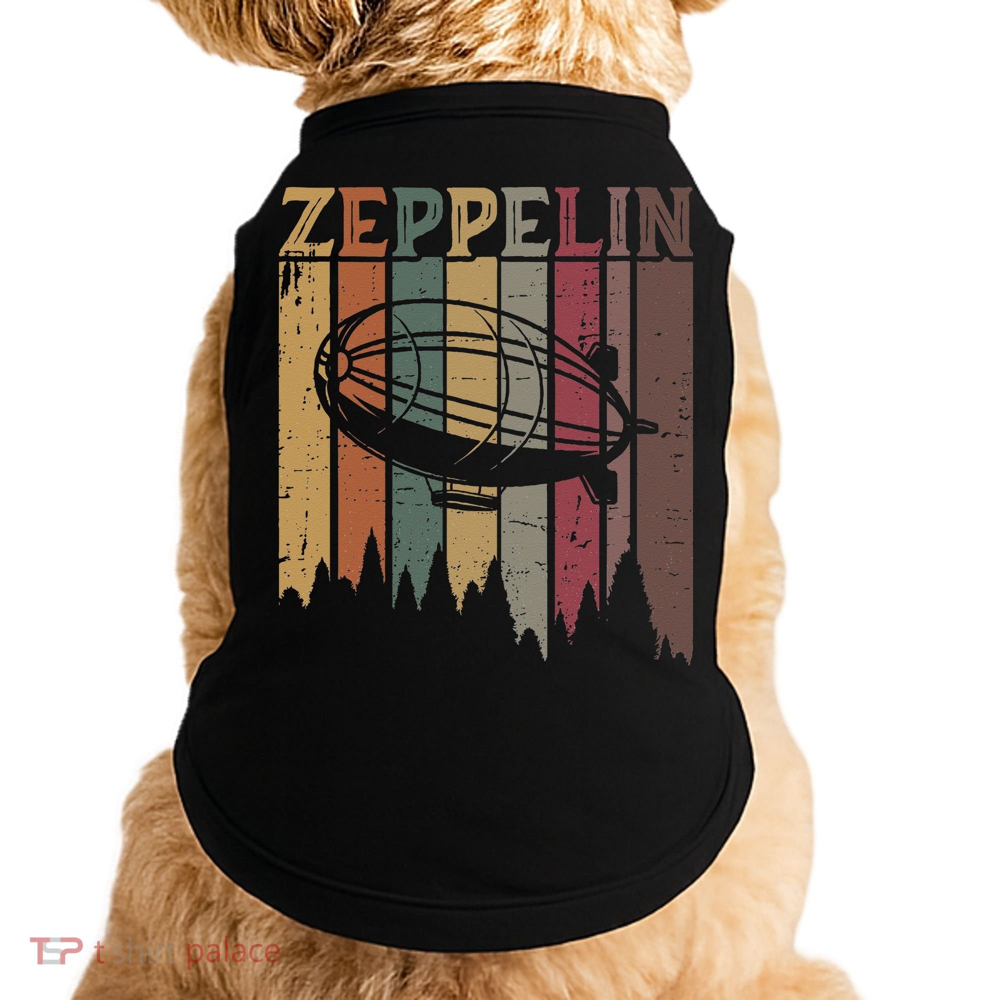 Retro Zeppelin 70s 80s Dirigible Airship Zepelin Zepplin Doggie Tank