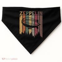 Retro Zeppelin 70s 80s Dirigible Airship Zepelin Zepplin USA-Made Doggie Bandana thumb 0