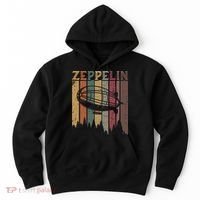 Retro Zeppelin 70s 80s Dirigible Airship Zepelin Zepplin Hoodie thumb 0