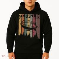 Retro Zeppelin 70s 80s Dirigible Airship Zepelin Zepplin Hoodie thumb 2