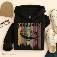 Retro Zeppelin 70s 80s Dirigible Airship Zepelin Zepplin Hoodie thumb 4