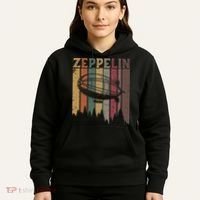Retro Zeppelin 70s 80s Dirigible Airship Zepelin Zepplin Hoodie thumb 5