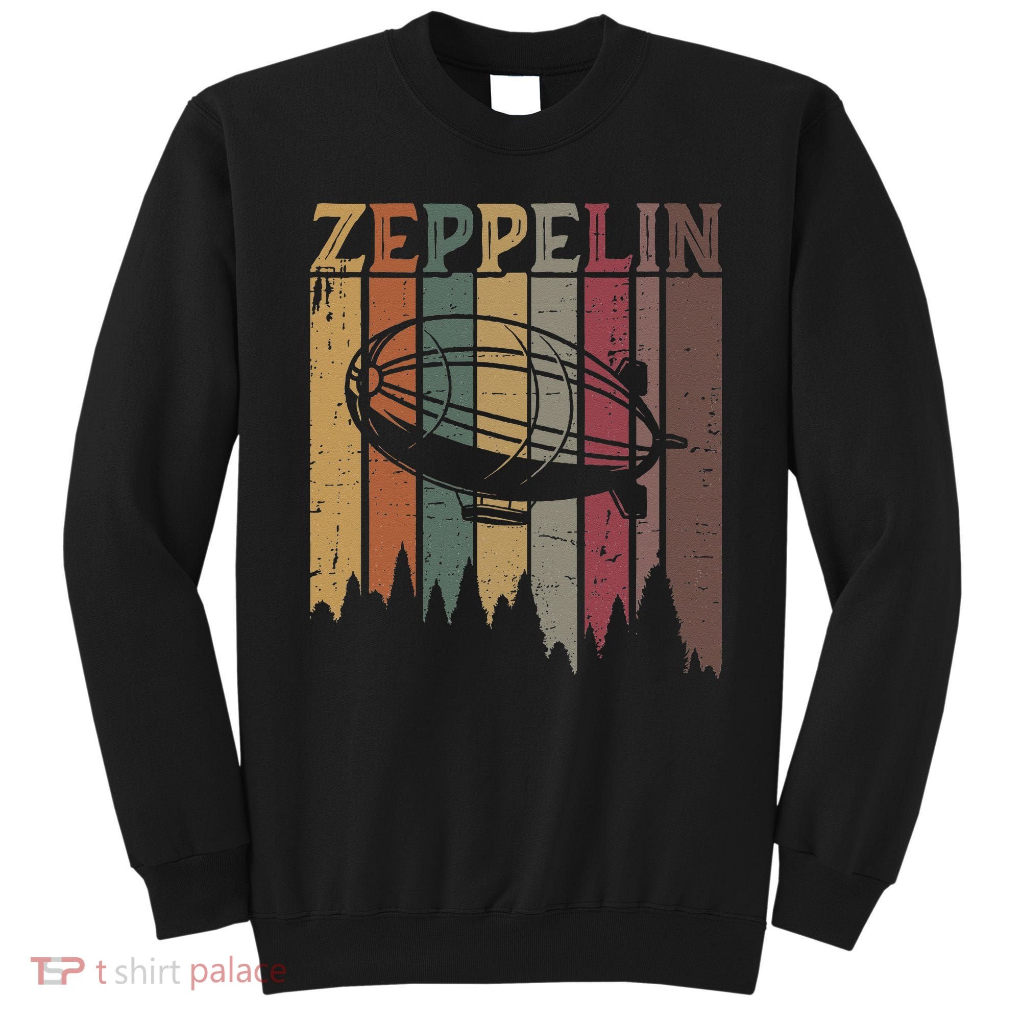 Retro Zeppelin 70s 80s Dirigible Airship Zepelin Zepplin Sweatshirt