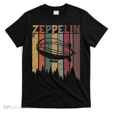 Retro Zeppelin 70s 80s Dirigible Airship Zepelin Zepplin T-Shirt