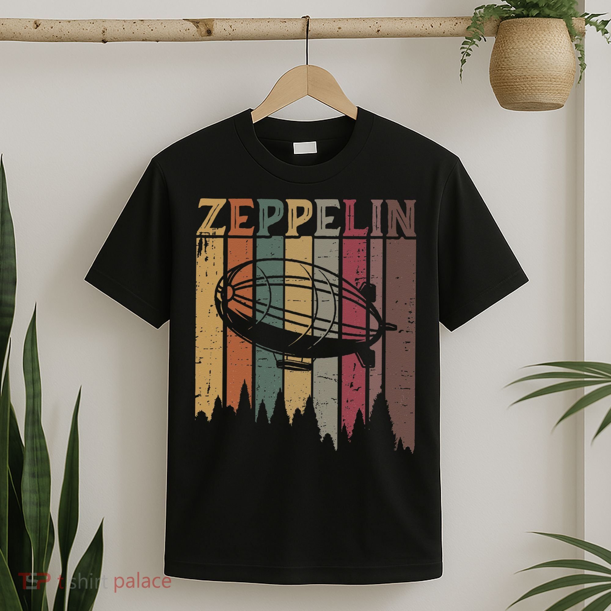 Retro Zeppelin 70s 80s Dirigible Airship Zepelin Zepplin T-Shirt