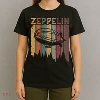 Retro Zeppelin 70s 80s Dirigible Airship Zepelin Zepplin T-Shirt thumb 4