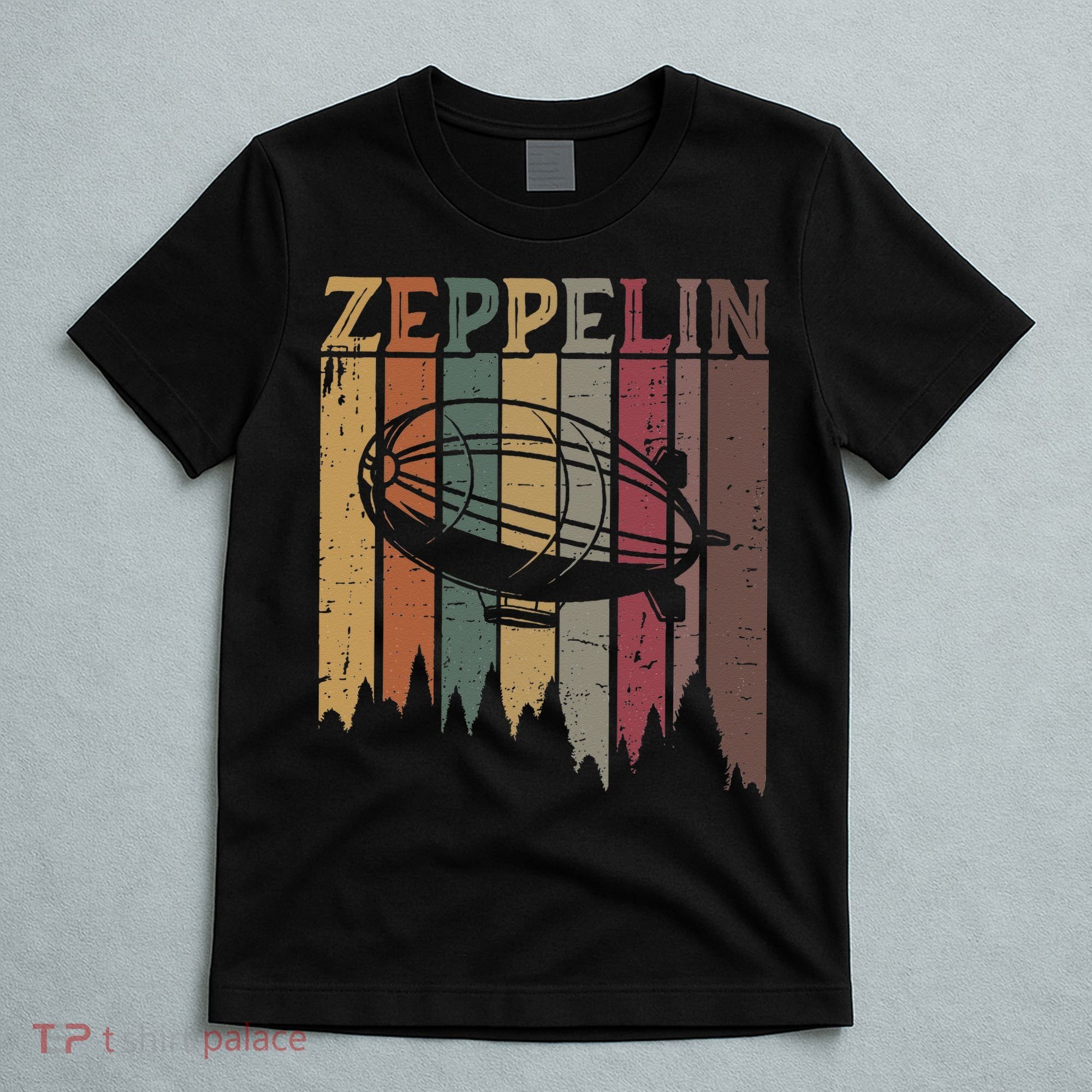 Retro Zeppelin 70s 80s Dirigible Airship Zepelin Zepplin T-Shirt
