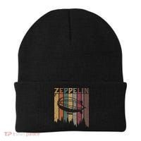 Retro Zeppelin 70s 80s Dirigible Airship Zepelin Zepplin Beanie thumb 0