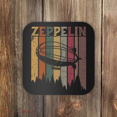 Retro Zeppelin 70s 80s Dirigible Airship Zepelin Zepplin Coaster
