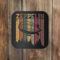 Retro Zeppelin 70s 80s Dirigible Airship Zepelin Zepplin Coaster thumb 0