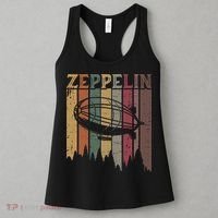 Retro Zeppelin 70s 80s Dirigible Airship Zepelin Zepplin Women's Tank Top thumb 3