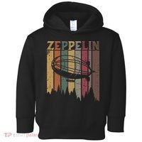 Retro Zeppelin 70s 80s Dirigible Airship Zepelin Zepplin Toddler Hoodie thumb 0