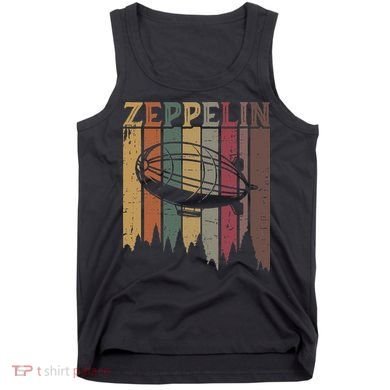 Retro Zeppelin 70s 80s Dirigible Airship Zepelin Zepplin Tank Top