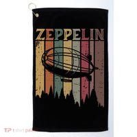 Retro Zeppelin 70s 80s Dirigible Airship Zepelin Zepplin Golf Towel thumb 0