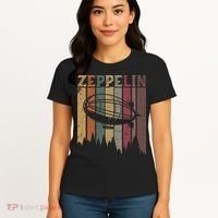 Retro Zeppelin 70s 80s Dirigible Airship Zepelin Zepplin Women's T-Shirt thumb 4