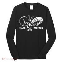 Retro Zeppelin 70s 80s Dirigible Airship Zepelin Zepplin Long Sleeve Shirt thumb 0