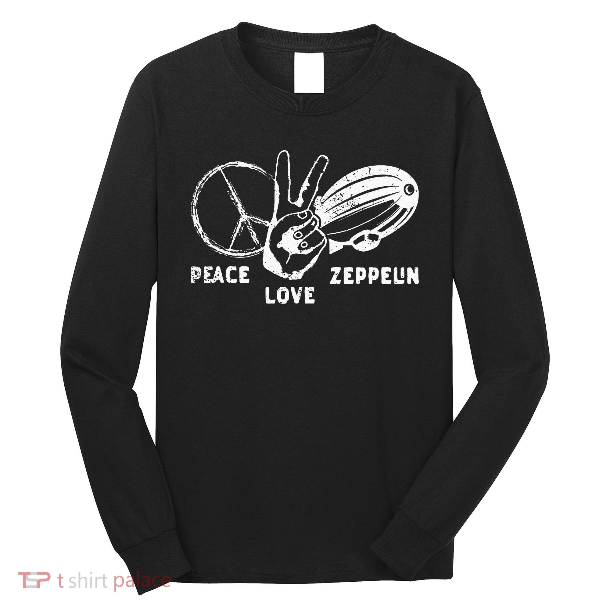 Retro Zeppelin 70s 80s Dirigible Airship Zepelin Zepplin Long Sleeve Shirt