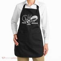Retro Zeppelin 70s 80s Dirigible Airship Zepelin Zepplin Apron thumb 2