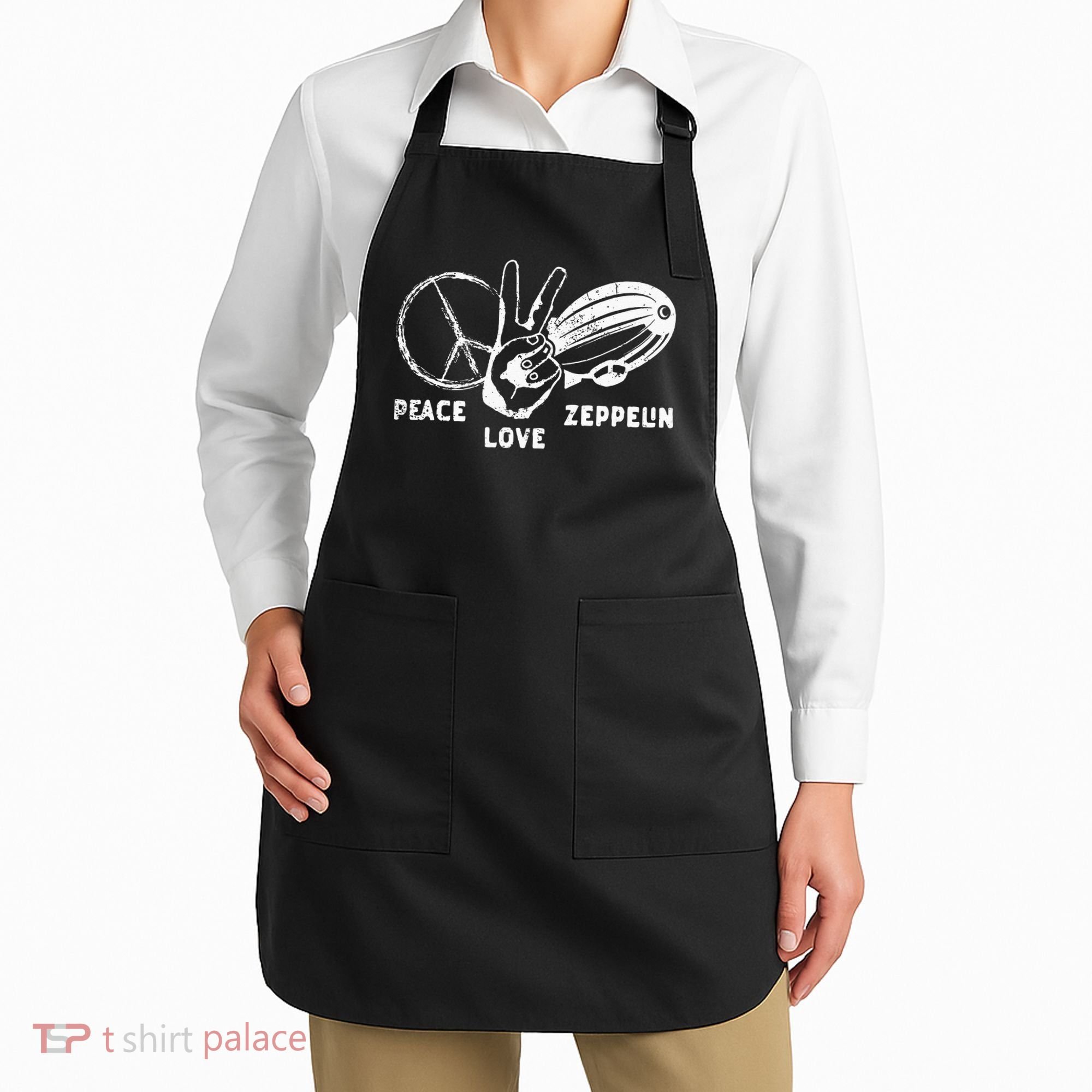 Retro Zeppelin 70s 80s Dirigible Airship Zepelin Zepplin Apron