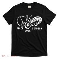 Retro Zeppelin 70s 80s Dirigible Airship Zepelin Zepplin T-Shirt thumb 0