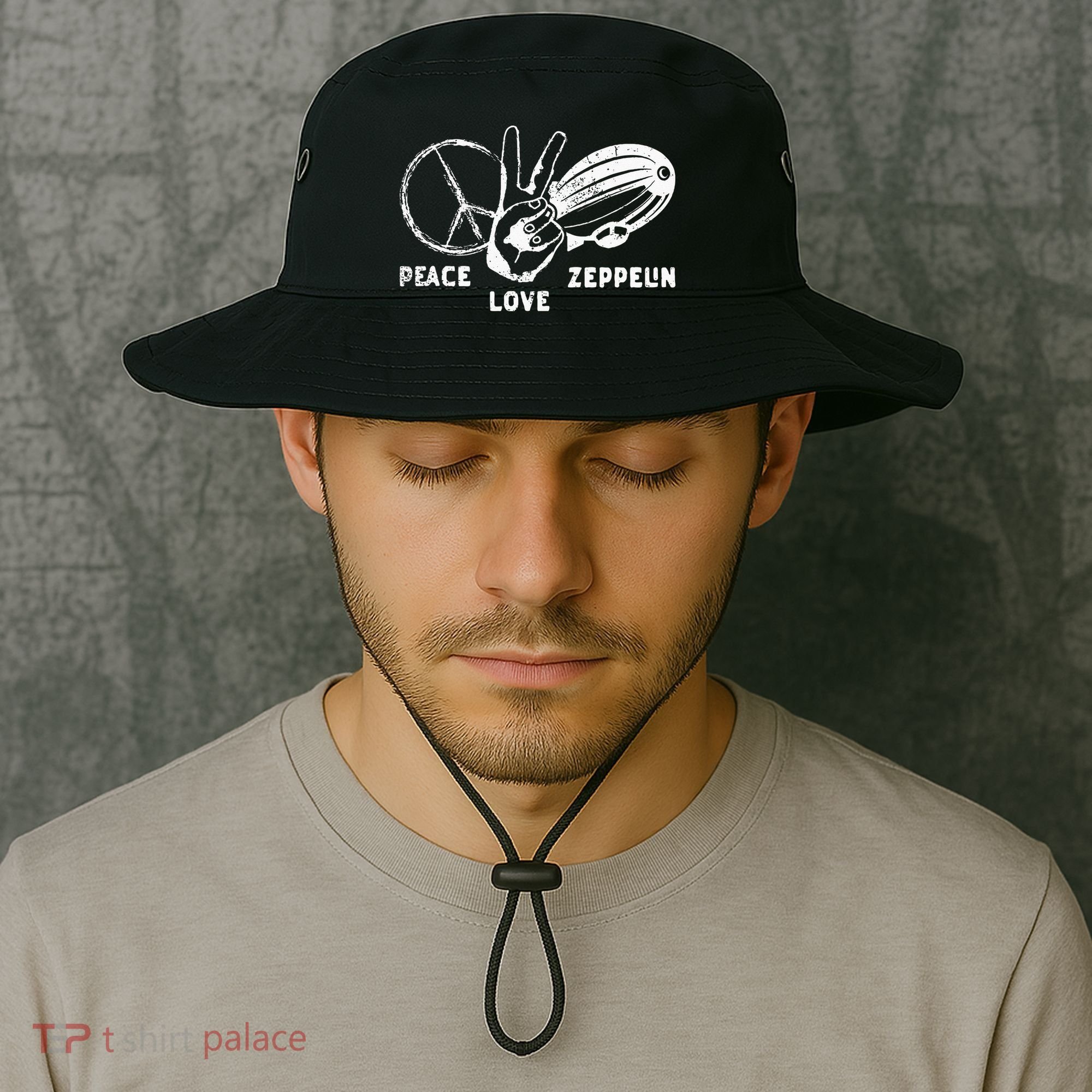 Retro Zeppelin 70s 80s Dirigible Airship Zepelin Zepplin Bucket Hat