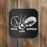 Retro Zeppelin 70s 80s Dirigible Airship Zepelin Zepplin Coaster thumb 0