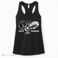 Retro Zeppelin 70s 80s Dirigible Airship Zepelin Zepplin Women's Tank Top thumb 0