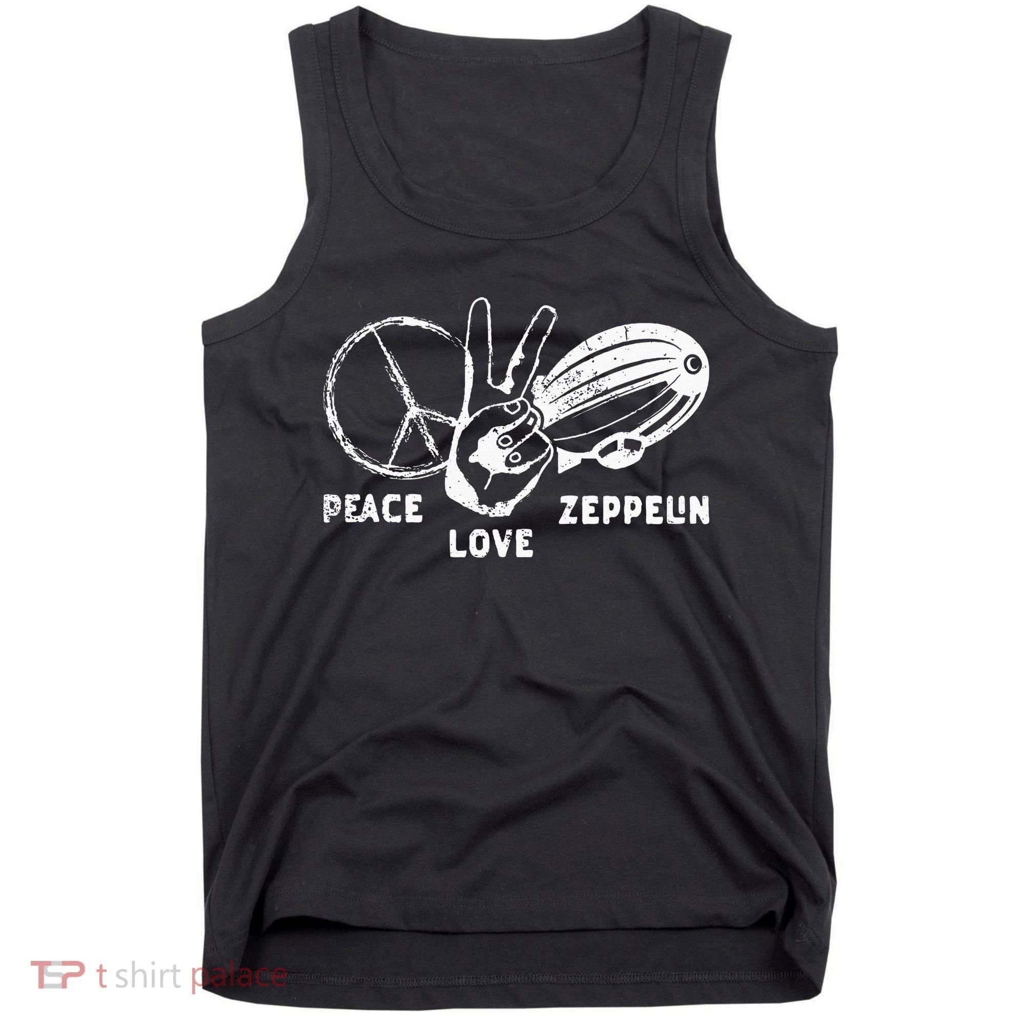 Retro Zeppelin 70s 80s Dirigible Airship Zepelin Zepplin Tank Top