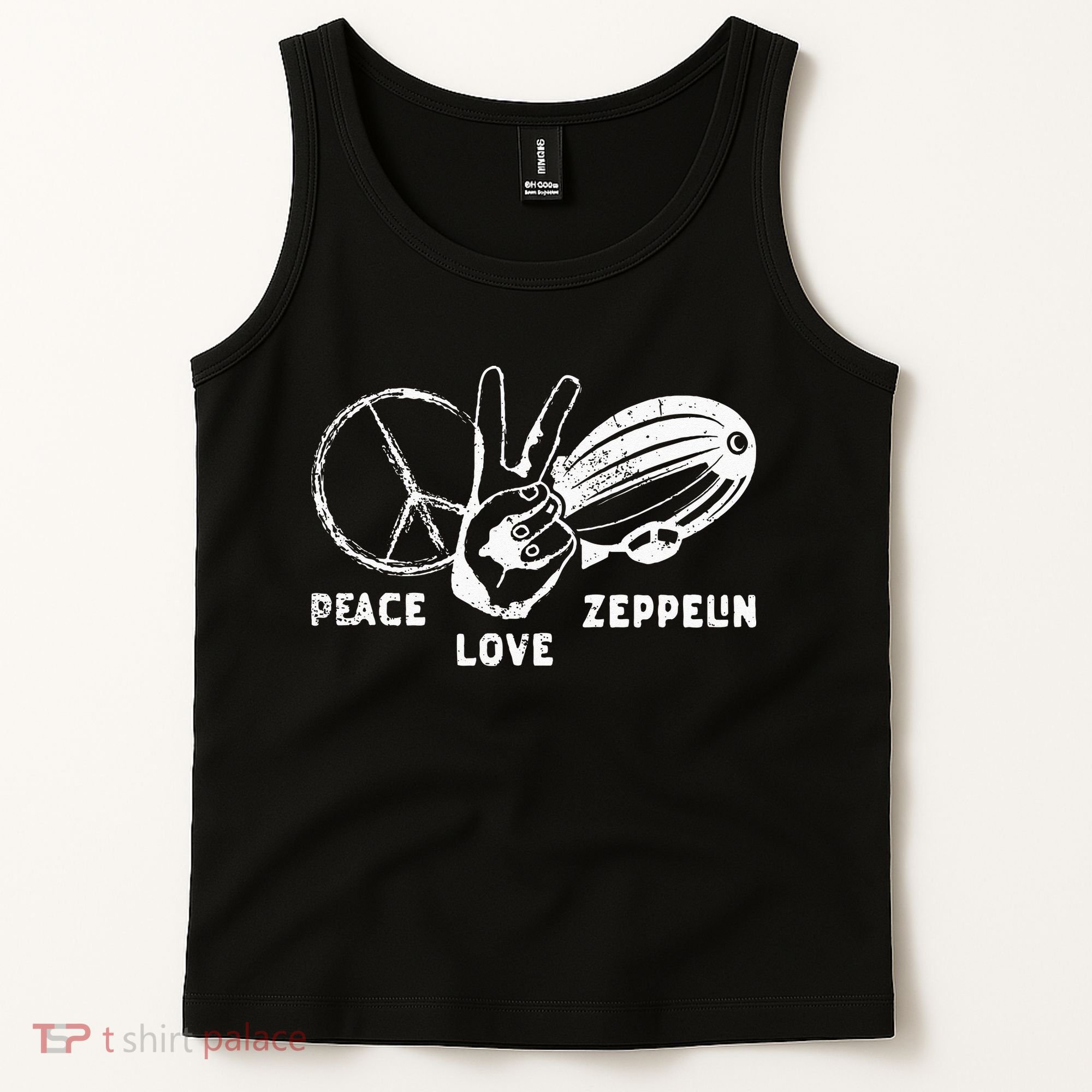 Retro Zeppelin 70s 80s Dirigible Airship Zepelin Zepplin Tank Top