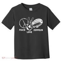 Retro Zeppelin 70s 80s Dirigible Airship Zepelin Zepplin Toddler T-Shirt thumb 0