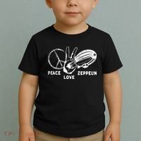 Retro Zeppelin 70s 80s Dirigible Airship Zepelin Zepplin Toddler T-Shirt thumb 2