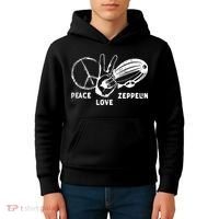 Retro Zeppelin 70s 80s Dirigible Airship Zepelin Zepplin Kids Hoodie thumb 4