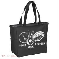 Retro Zeppelin 70s 80s Dirigible Airship Zepelin Zepplin Tote Bag thumb 2