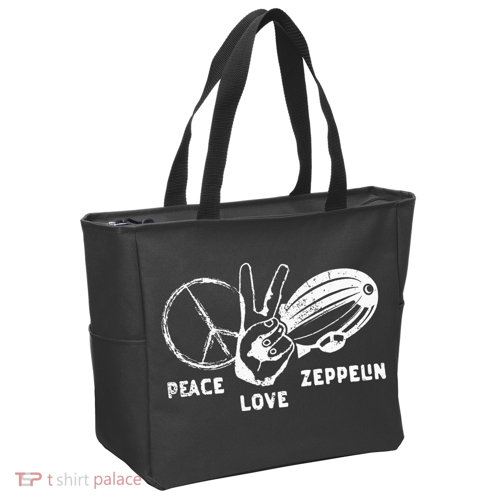 Retro Zeppelin 70s 80s Dirigible Airship Zepelin Zepplin Tote Bag
