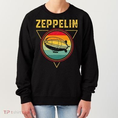 Retro Zeppelin Funny Dirigible Blimp Airship 70s 80s Women's Sweatshirt