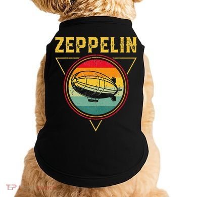 Retro Zeppelin Funny Dirigible Blimp Airship 70s 80s Doggie Tank