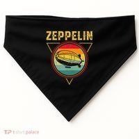 Retro Zeppelin Funny Dirigible Blimp Airship 70s 80s USA-Made Doggie Bandana thumb 0
