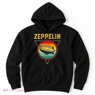 Retro Zeppelin Funny Dirigible Blimp Airship 70s 80s Hoodie